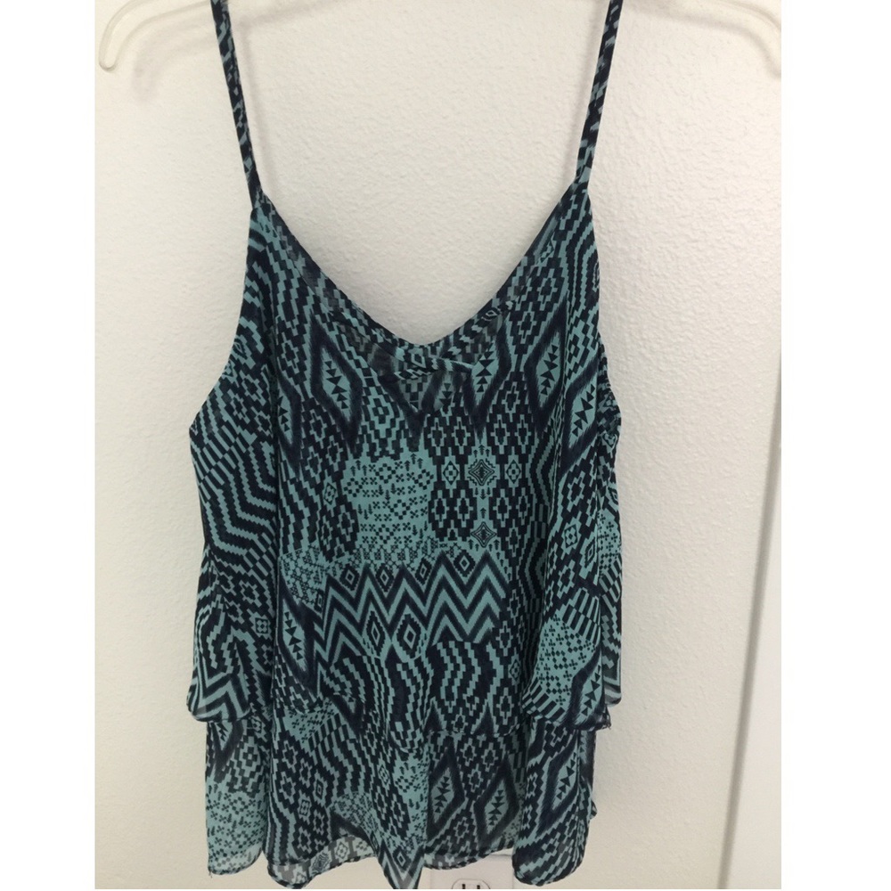 Francesca’s Blue Flowy Tank